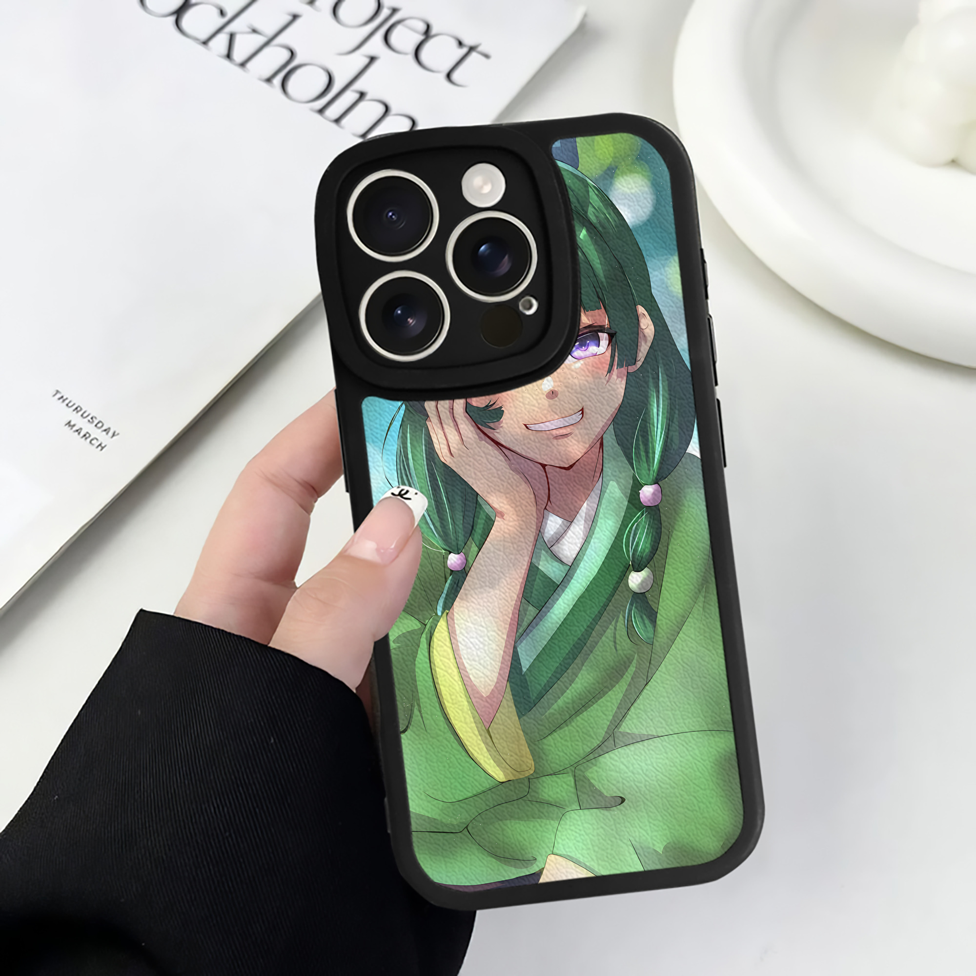 （画像用） 薬屋のひとりごと The Apothecary Diaries 【iPhone 16シリーズ対応】シリコンスマホケース（レザー調） 材質：シリコン